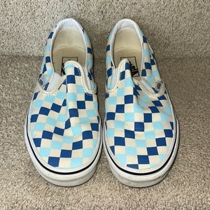 checkered slip on vans size 8